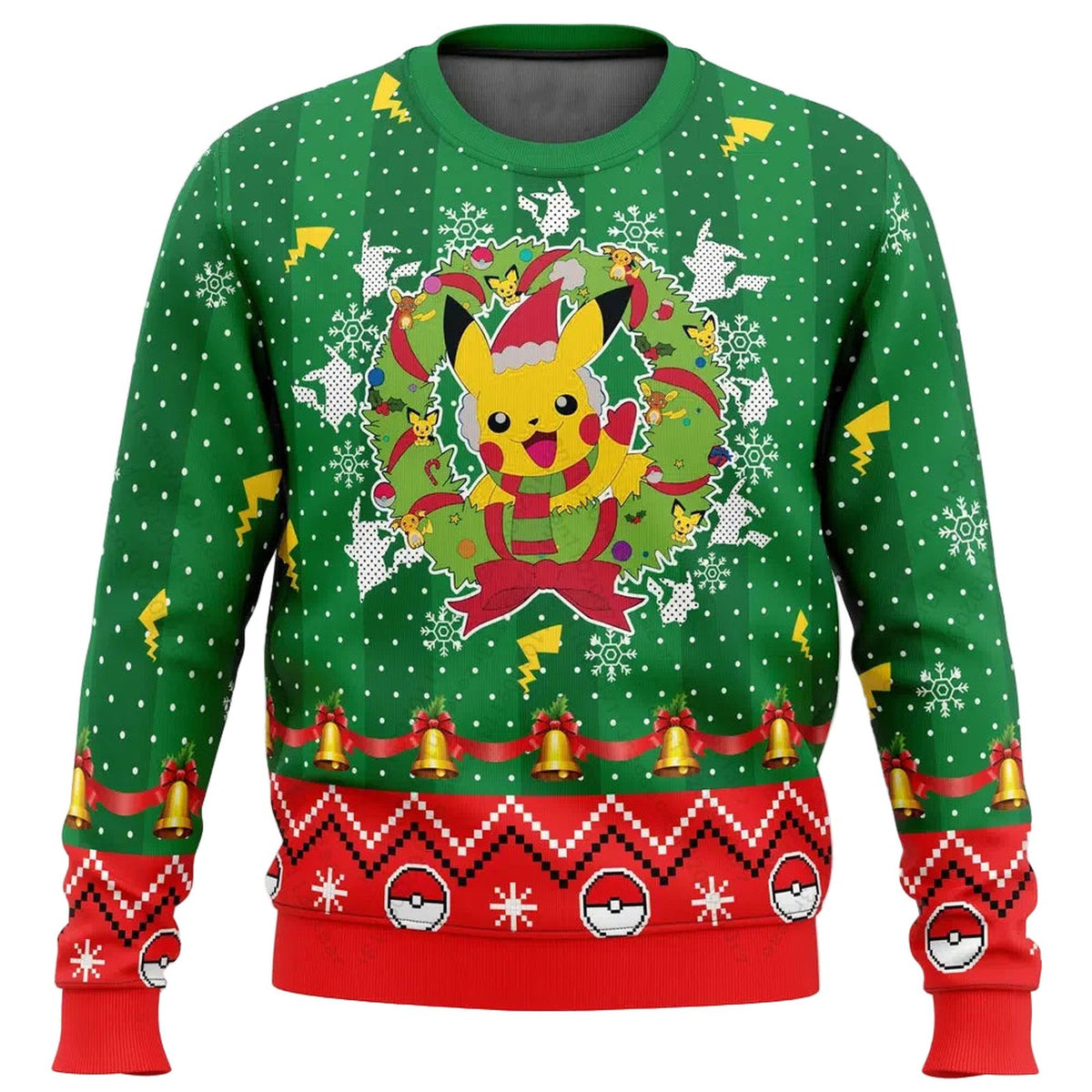 Pikachu knit-look Christmas jumper