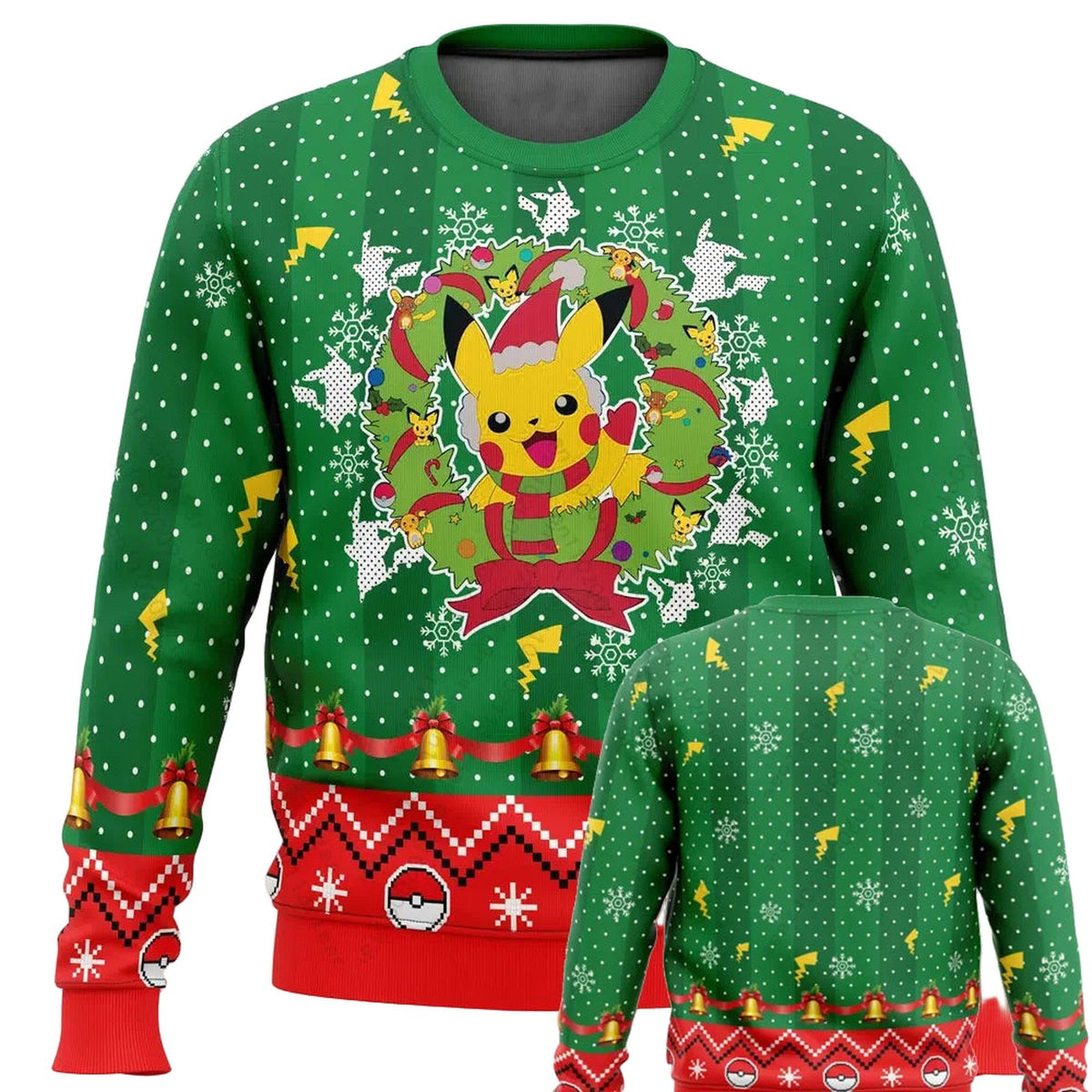 Pikachu knit-look Christmas jumper – 5XL