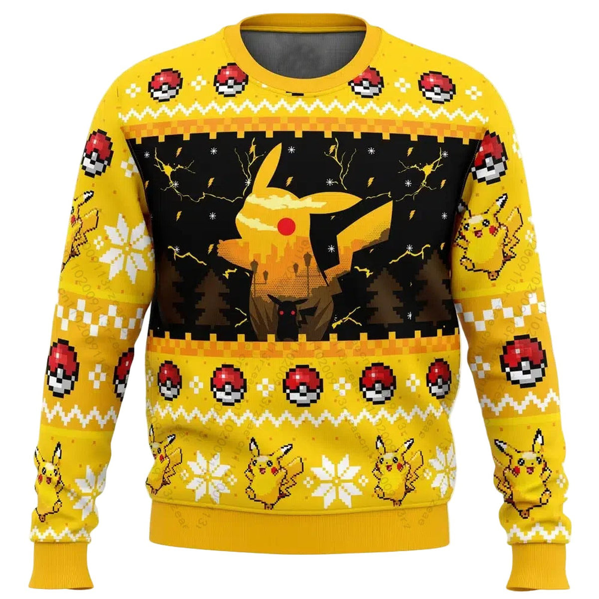Pikachu knit-look Christmas jumper