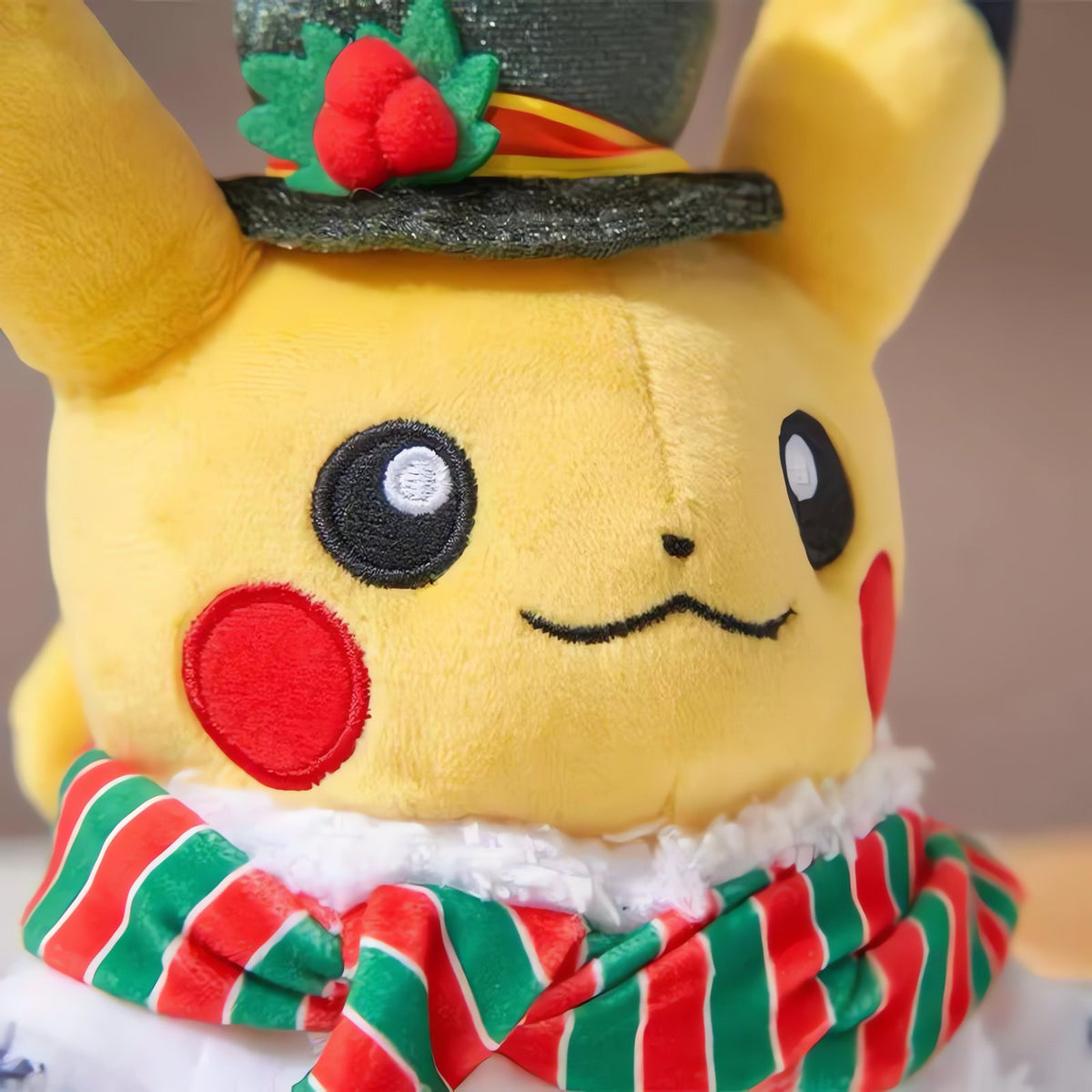 Pikachu Christmas plush toy in festive outfit – photo 2