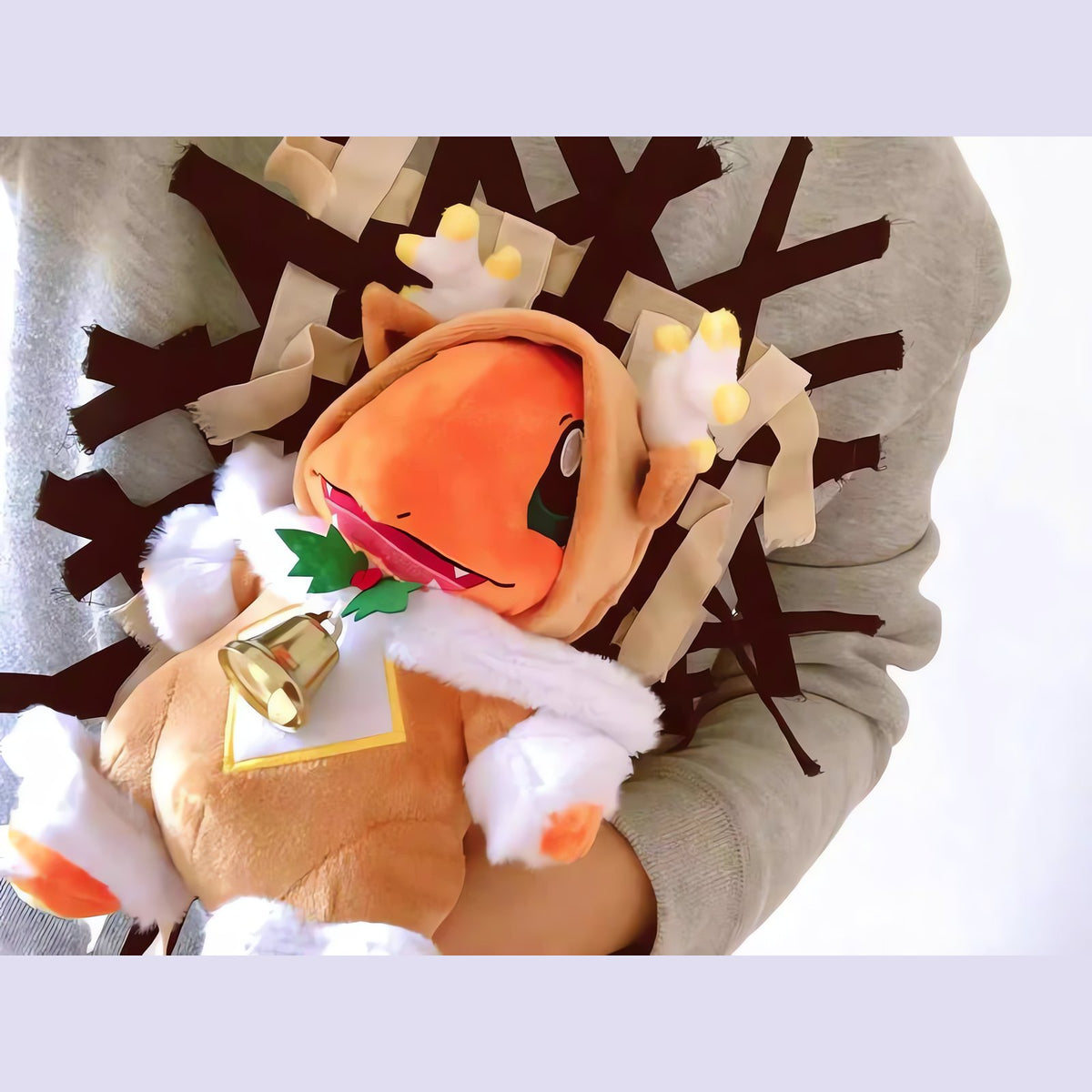 Pikachu Christmas plush toy in festive outfit – photo 4