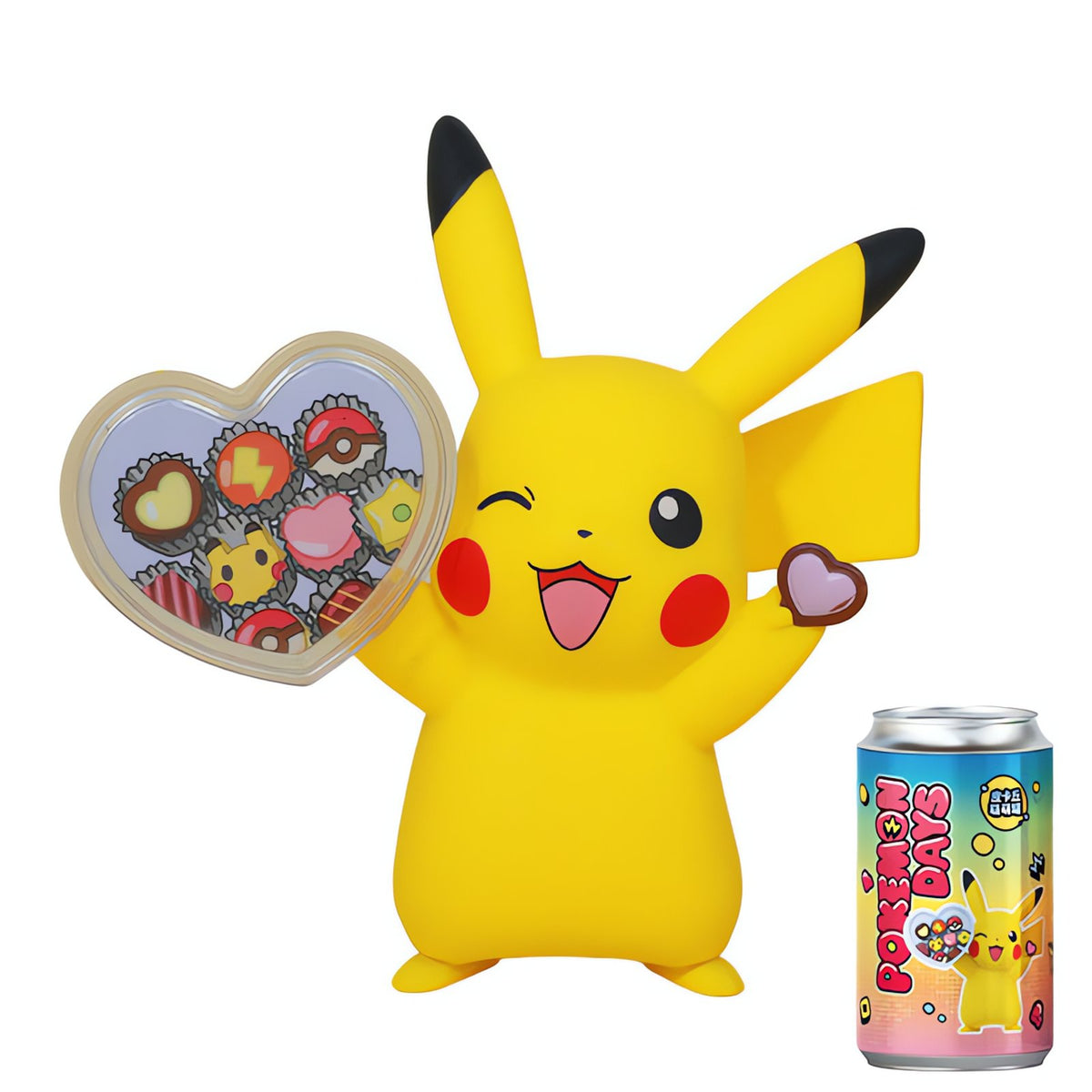 Pikachu collectable figure with decorated tin – Chocolate Pikachu