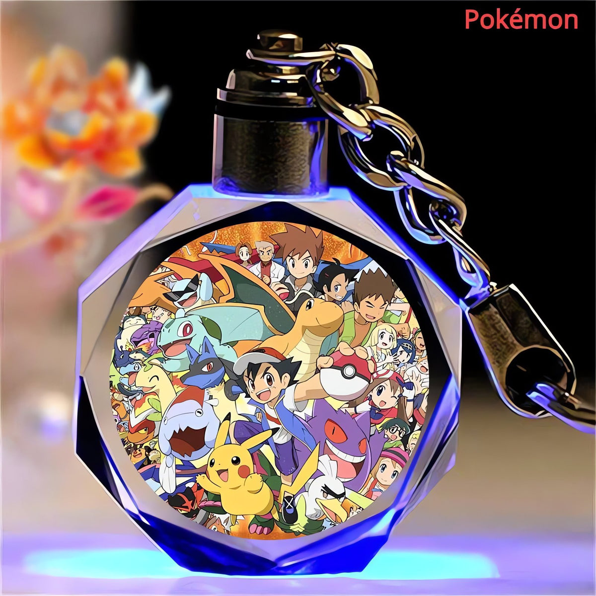 Pikachu crystal keyring