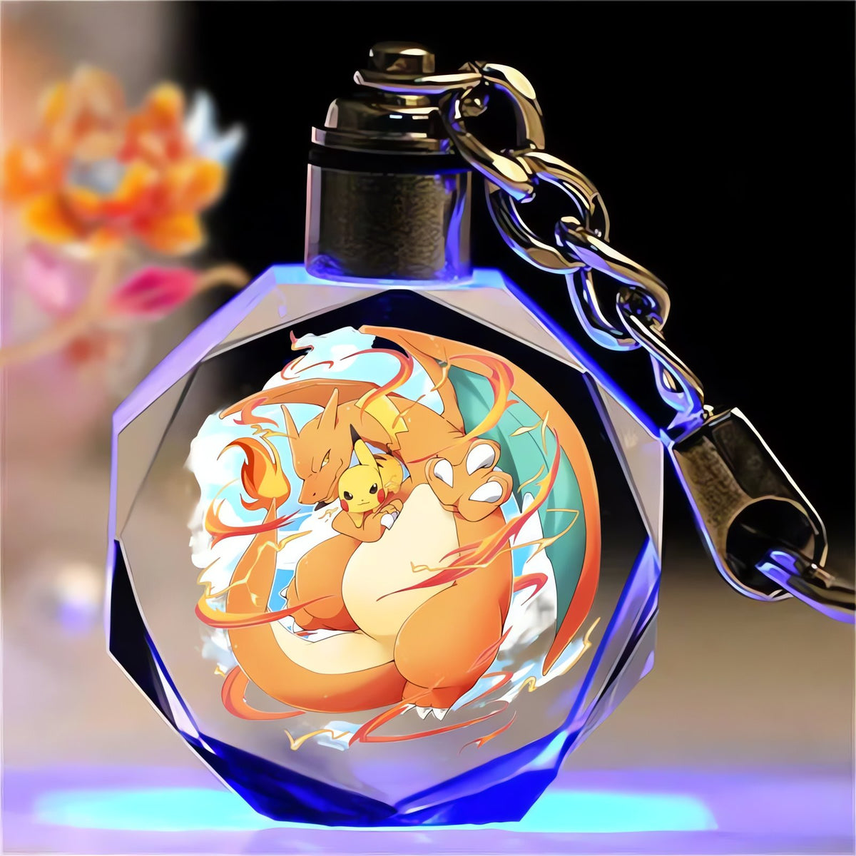 Pikachu crystal keyring – Charizard A