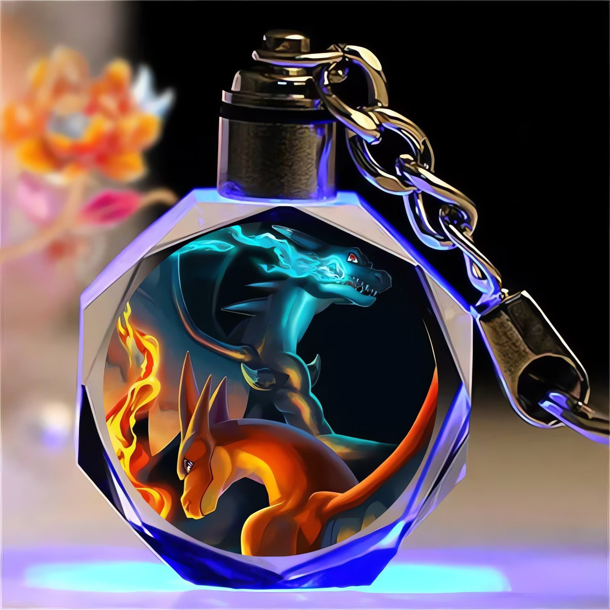 Pikachu crystal keyring – Charizard B