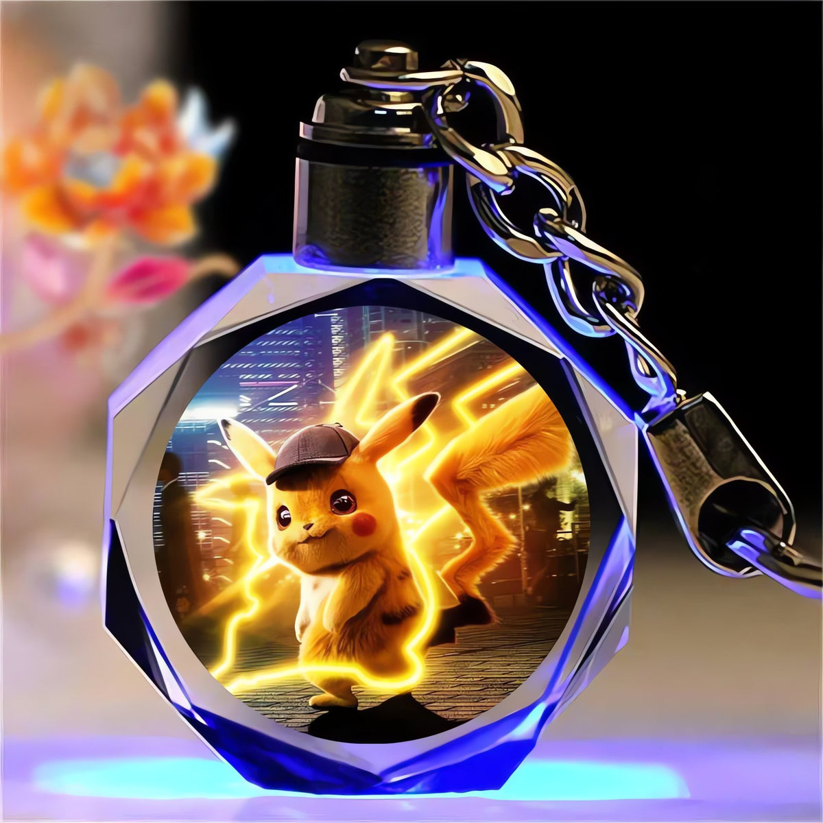 Pikachu crystal keyring – Detective Pikachu