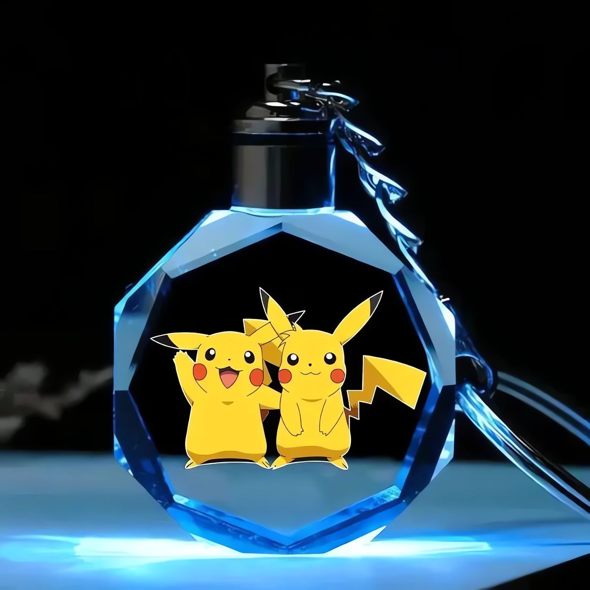 Pikachu crystal keyring – Double Pikachu