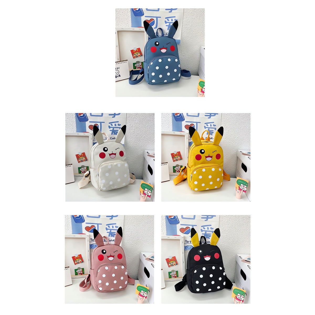 Pikachu backpack with dot design – photo 7
