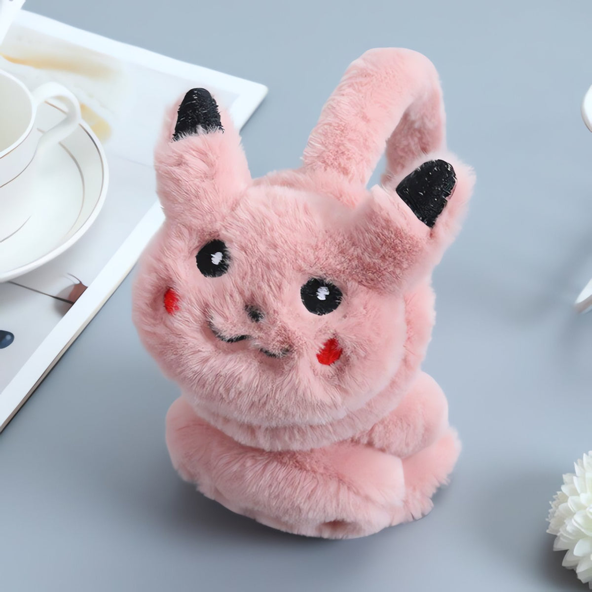 Fluffy Pikachu ear muffs for kids – Pikachu 5