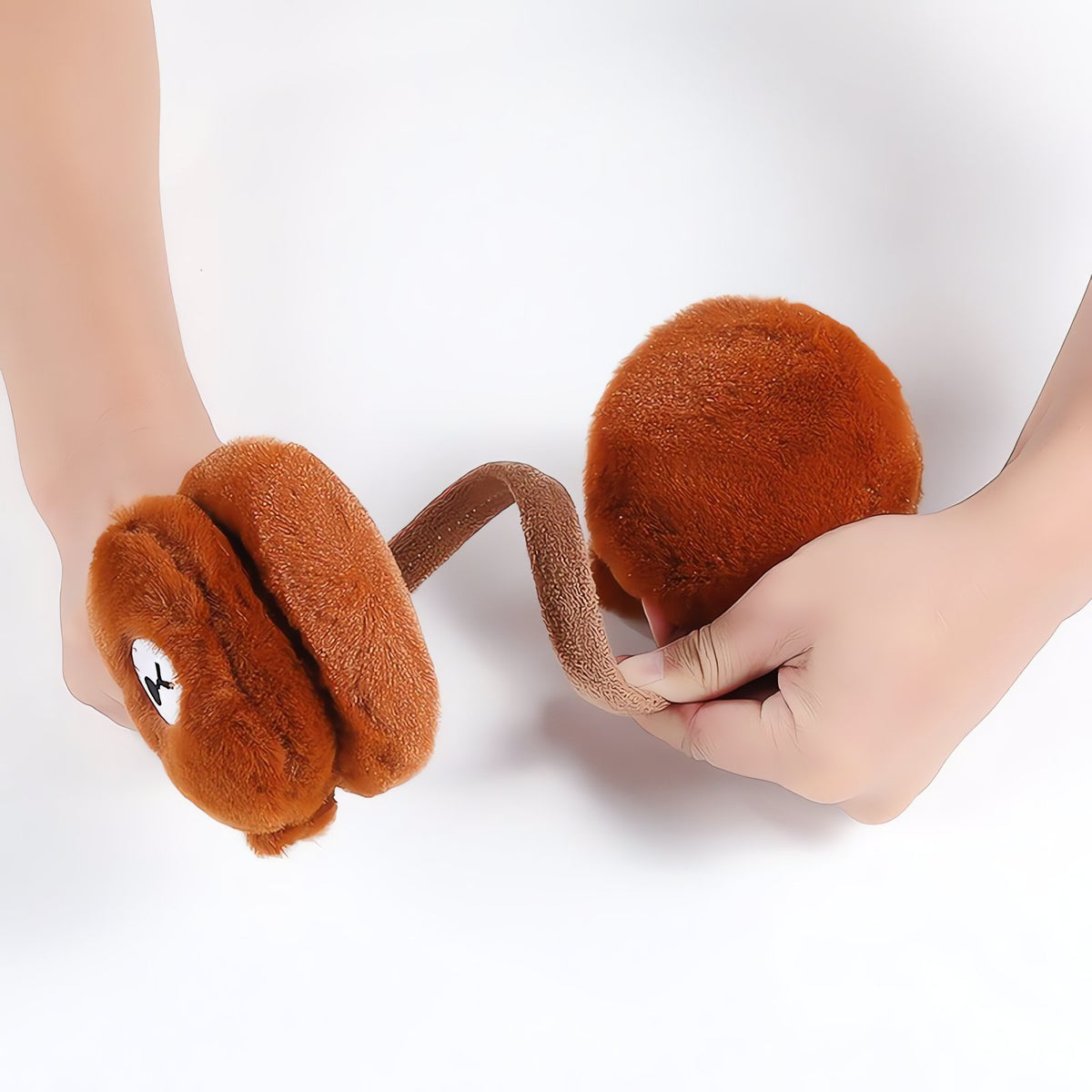 Fluffy Pikachu ear warmers for adults – photo 9