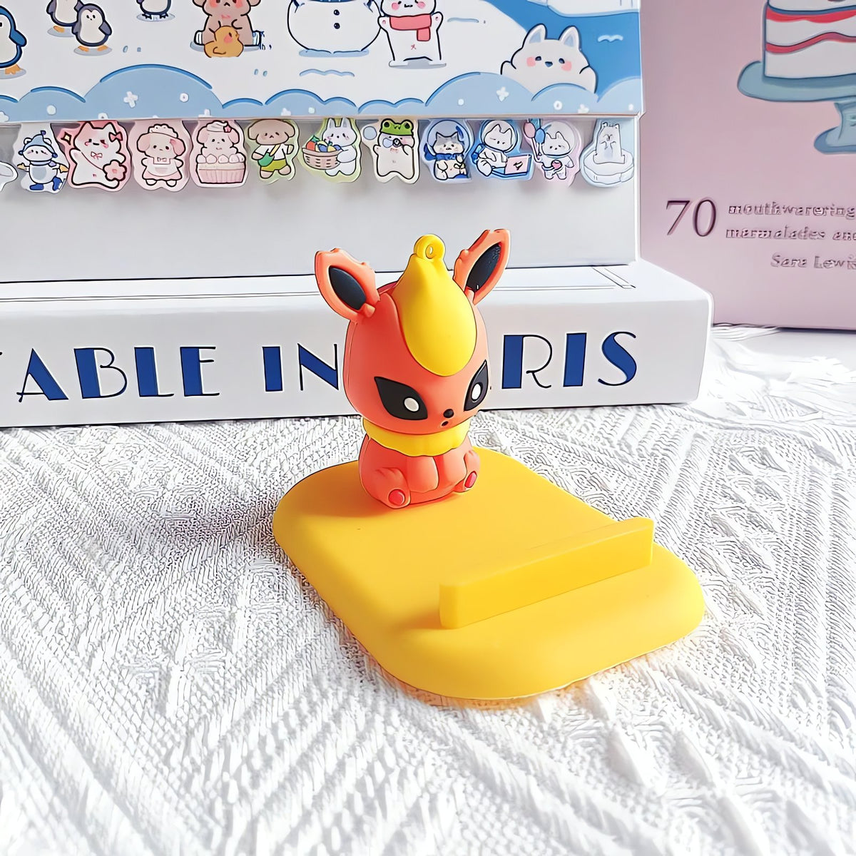 Pikachu and Eevee evolutions Pokémon phone stand – Flareon
