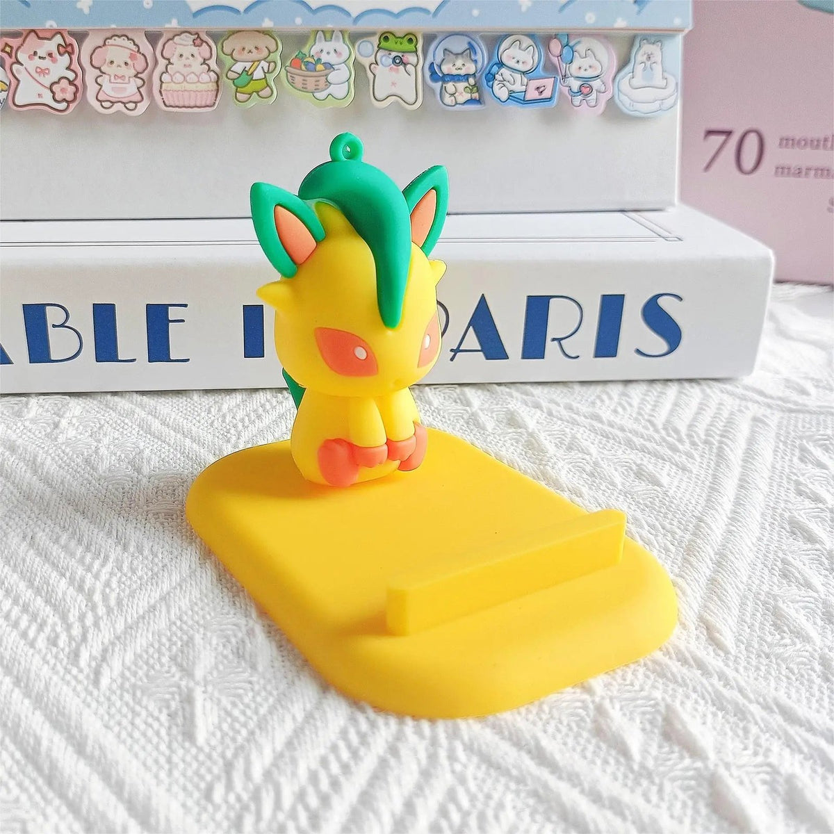 Pikachu and Eevee evolutions Pokémon phone stand – Leafeon