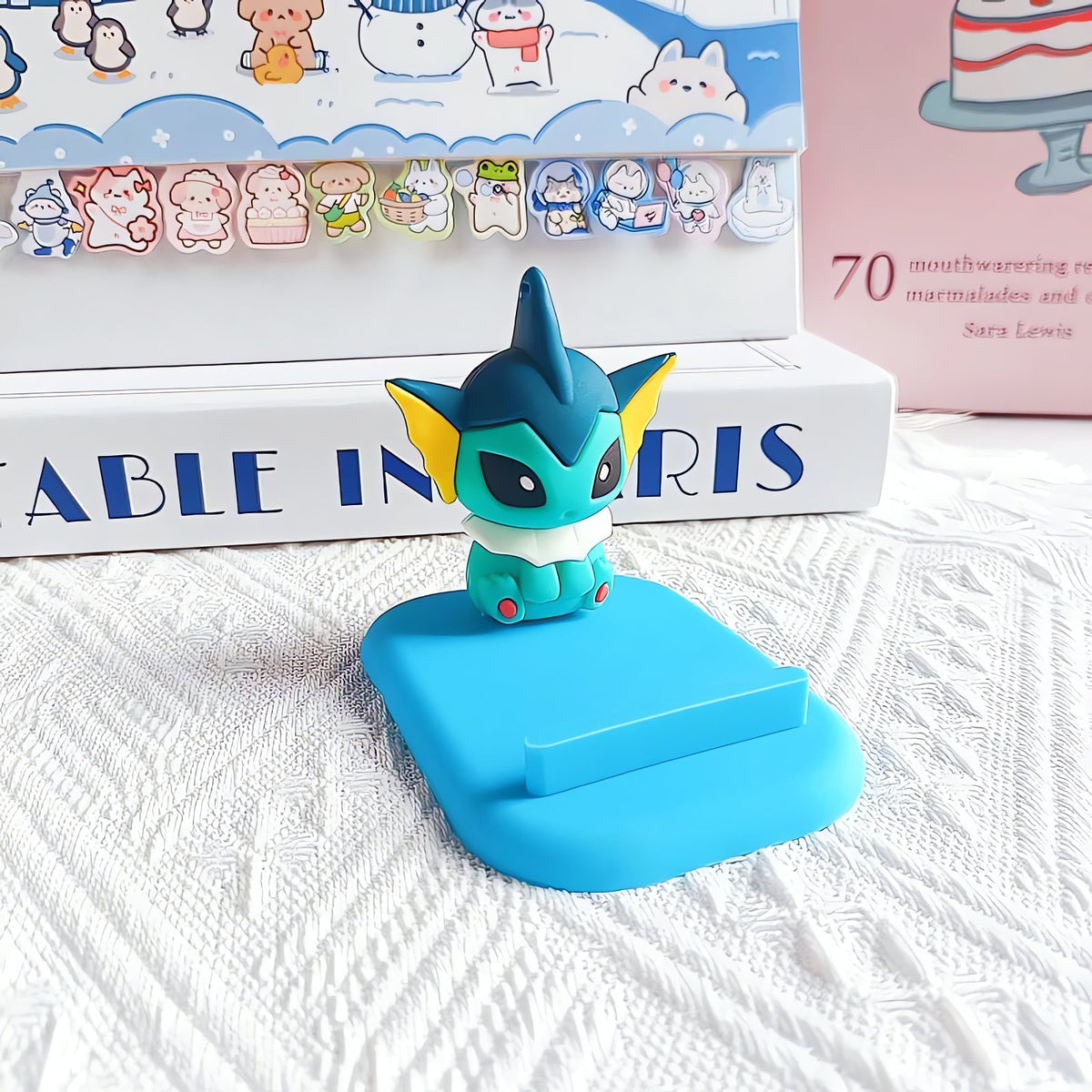 Pikachu and Eevee evolutions Pokémon phone stand – Vaporeon