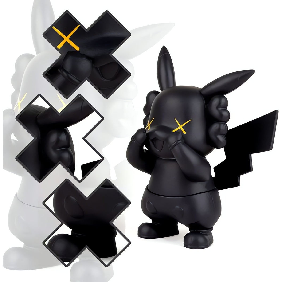 Pikachu figure with gloves and shoes – Black