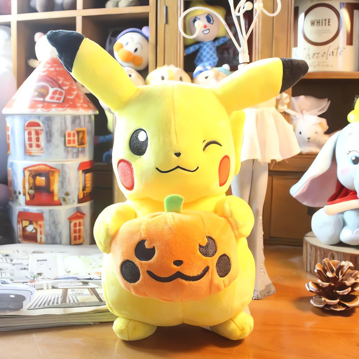 Pikachu Halloween plush toy with pumpkin – Halloween with Pumpkin