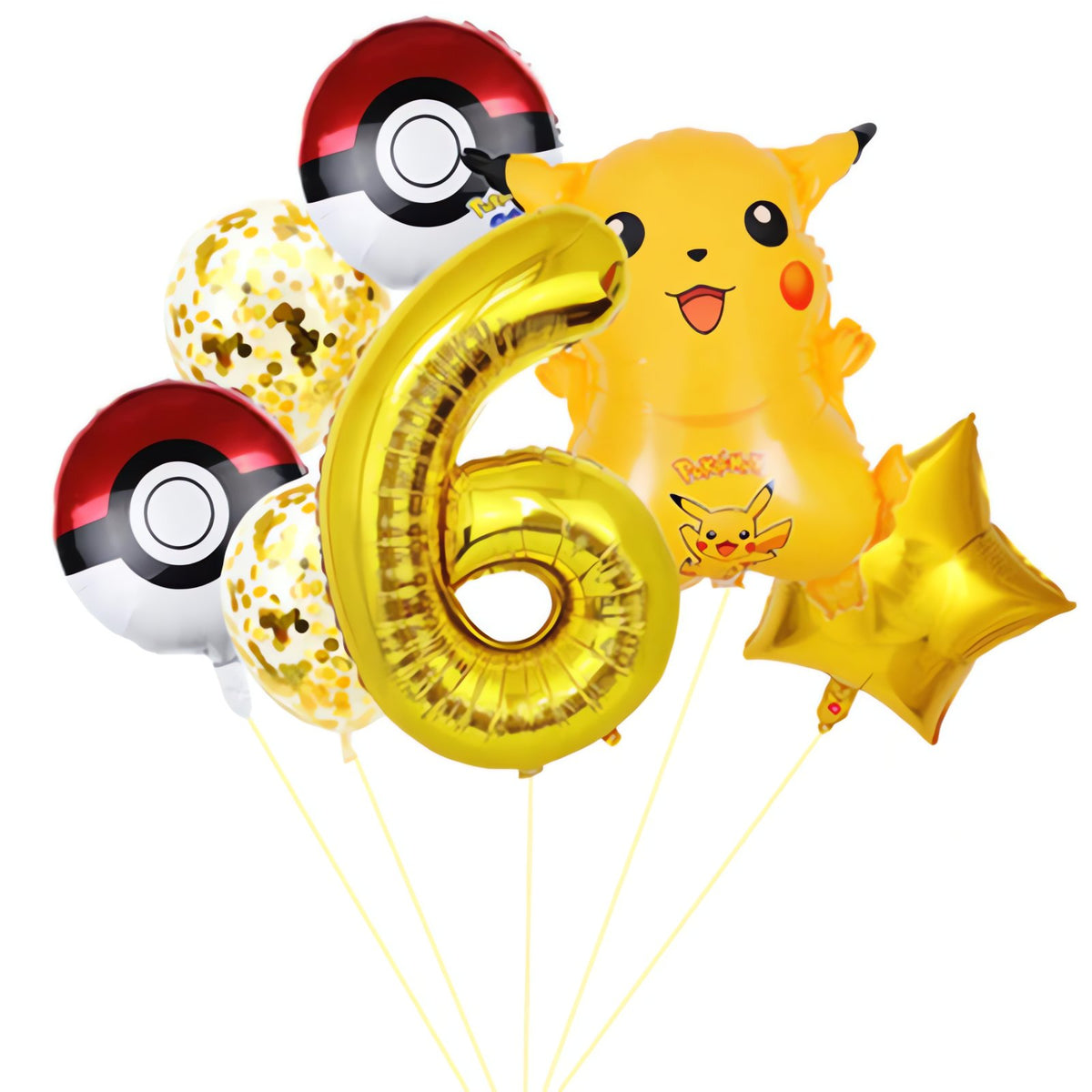 Pikachu Happy Birthday balloons