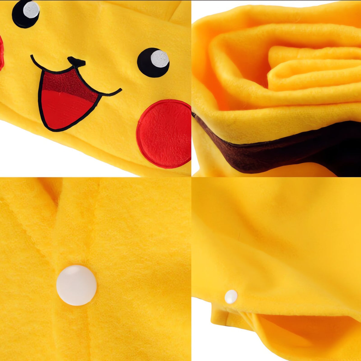 Yellow Pikachu hooded fleece cape – photo 4