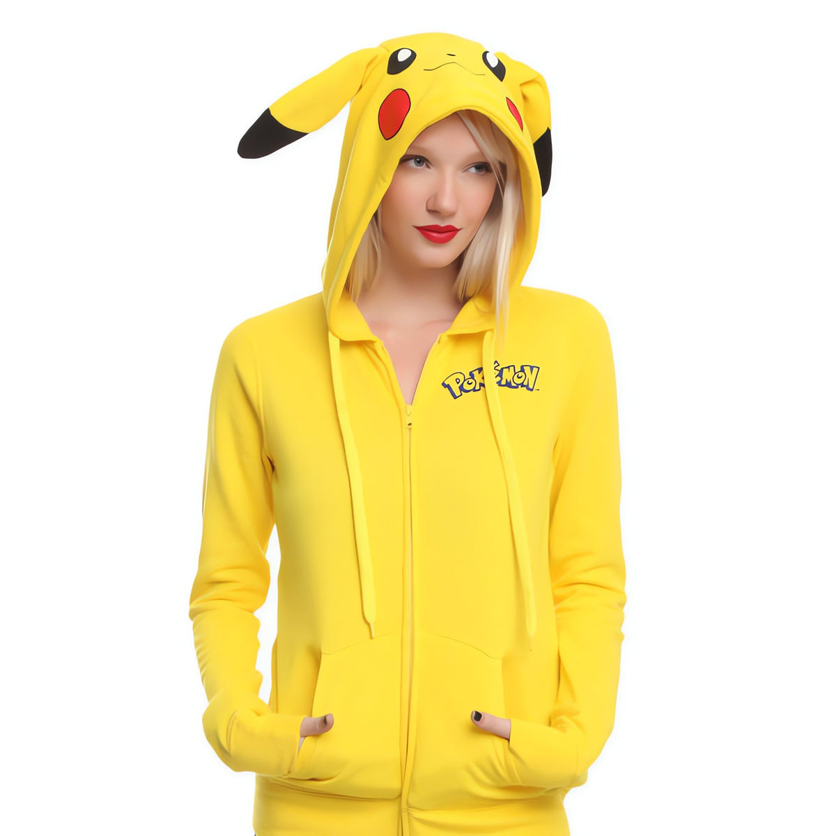 Pikachu hoodie with ears on the hood – Pikachu