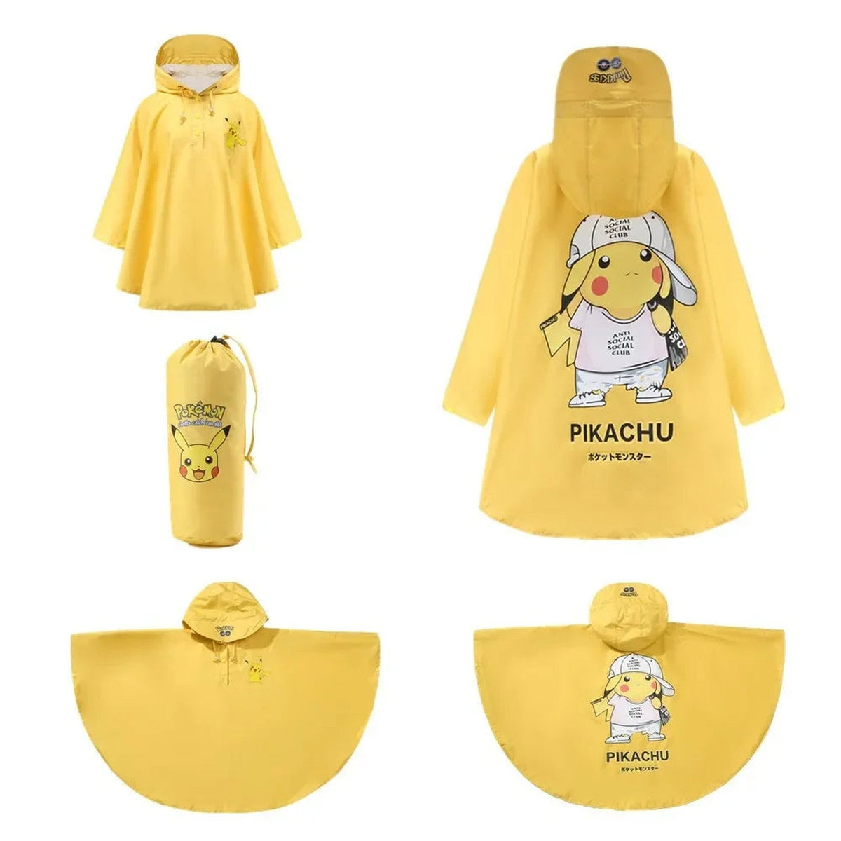 Pikachu rain poncho jacket for kids – photo 12