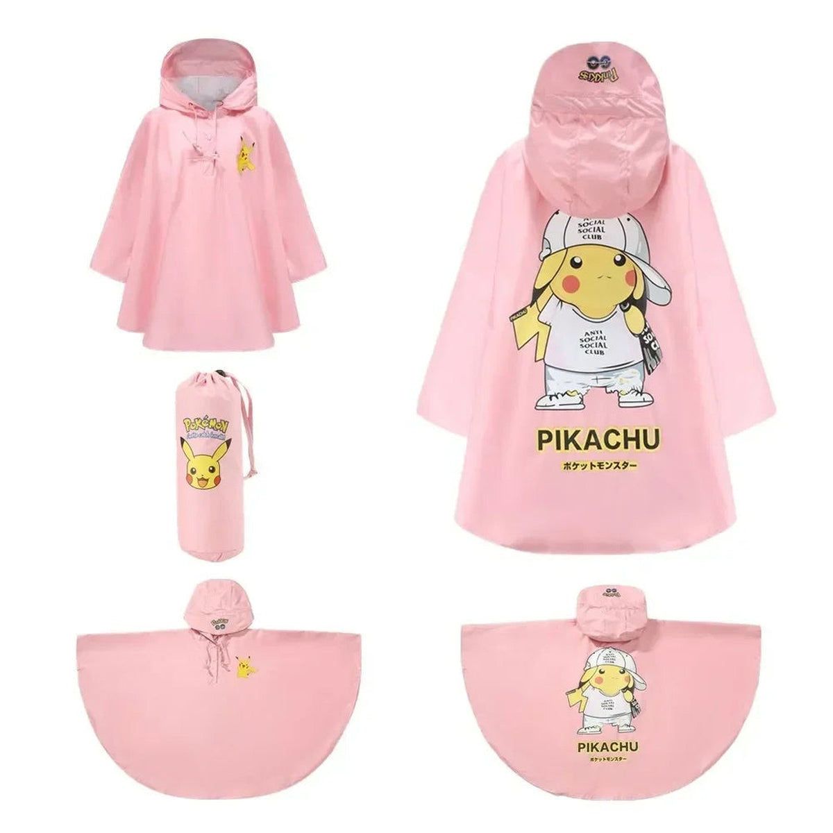 Pikachu rain poncho jacket for kids – Pikachu 4