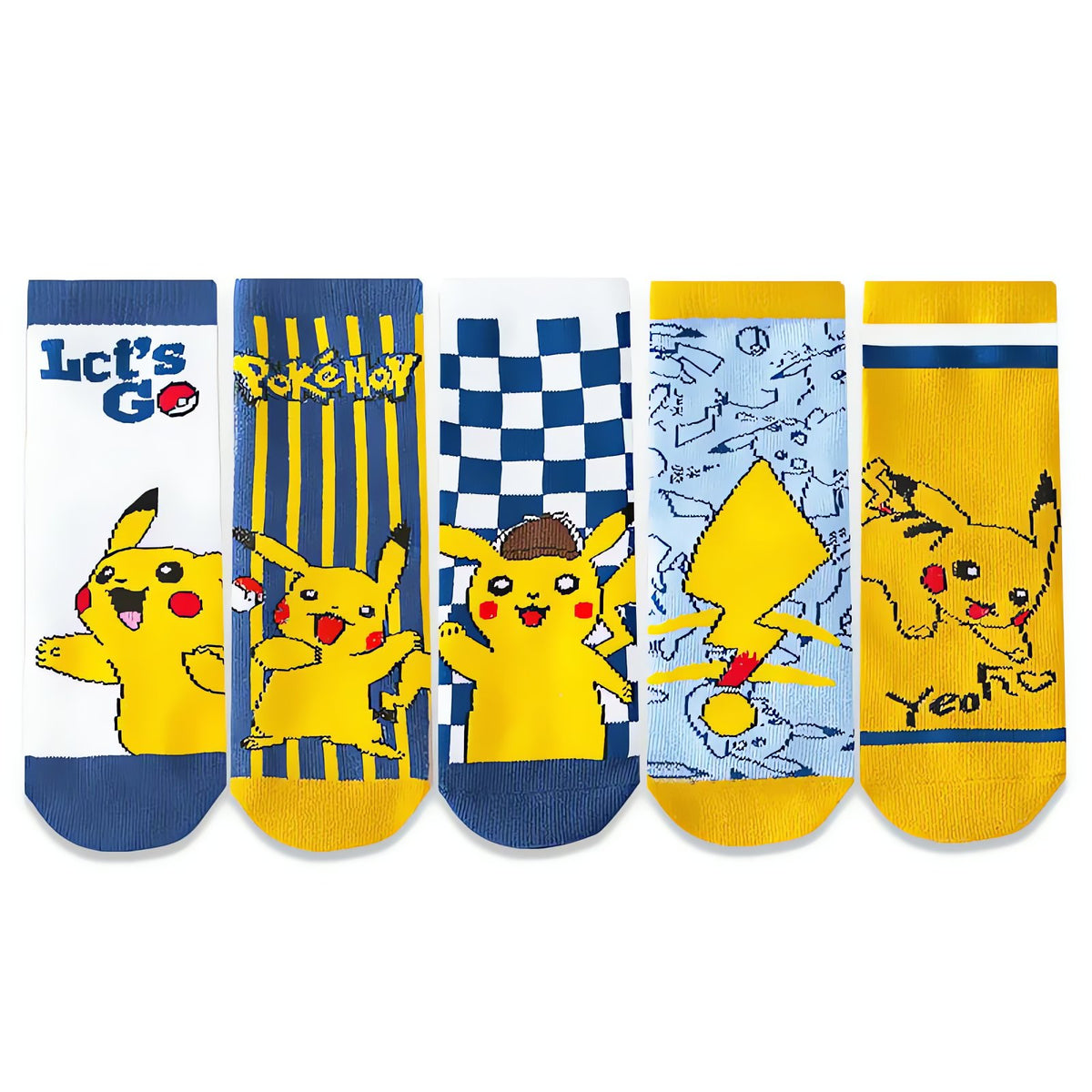 Pack of five pairs of Pikachu kids' socks