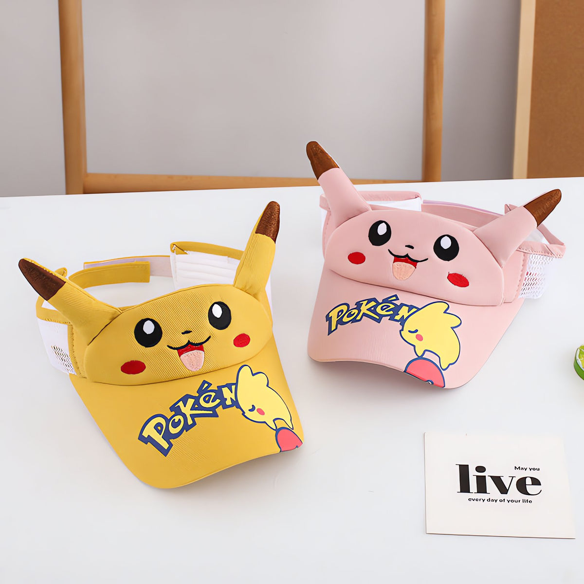 Pikachu kids' sun visor cap with 3D ears – photo 9