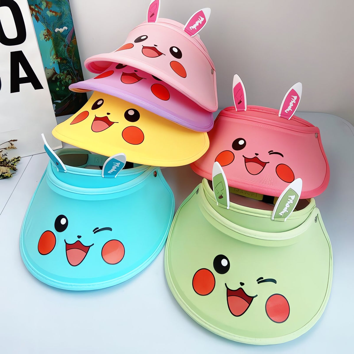 Pikachu visor cap for kids with 3D ears – photo 14