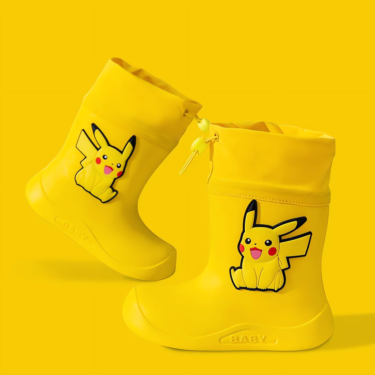 Pikachu kids' wellington boots – Yellow with Loop