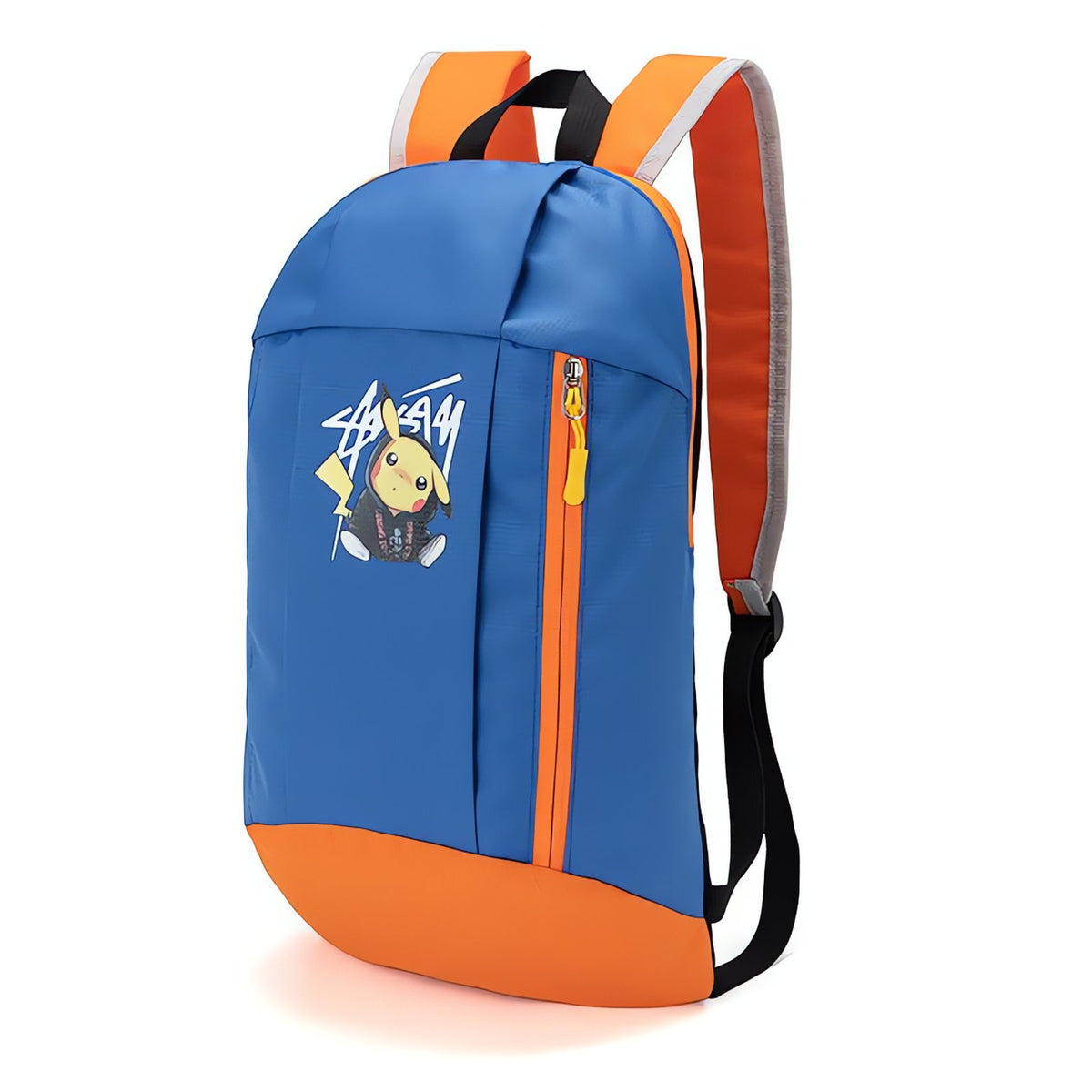 Pikachu backpack with front pocket – Pikachu Blue Orange