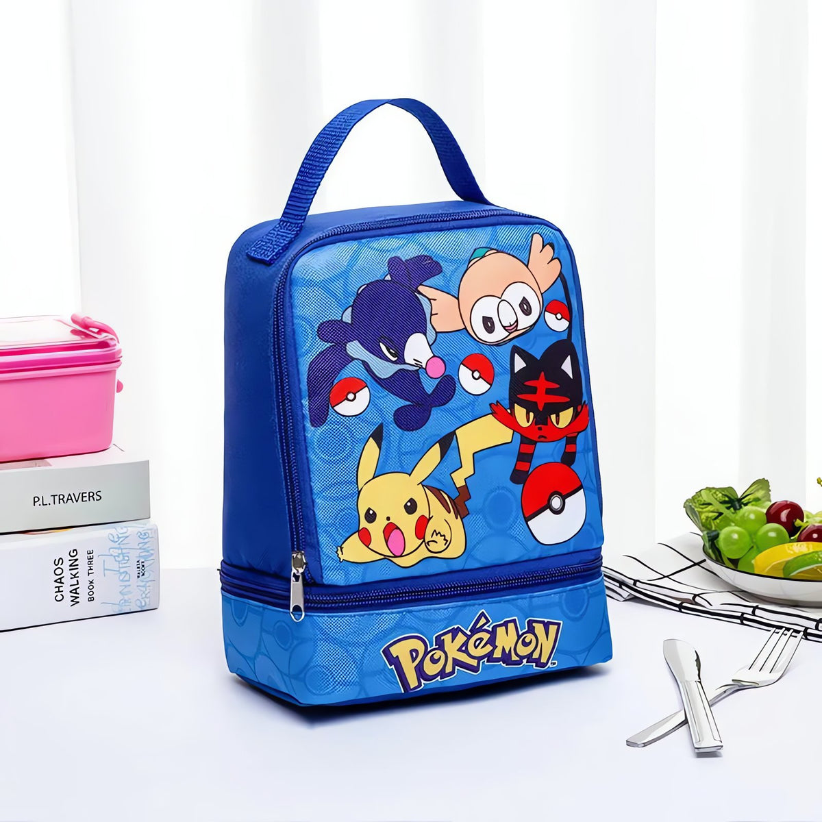 Pikachu bento lunch bag for kids – Blue Pikachu C