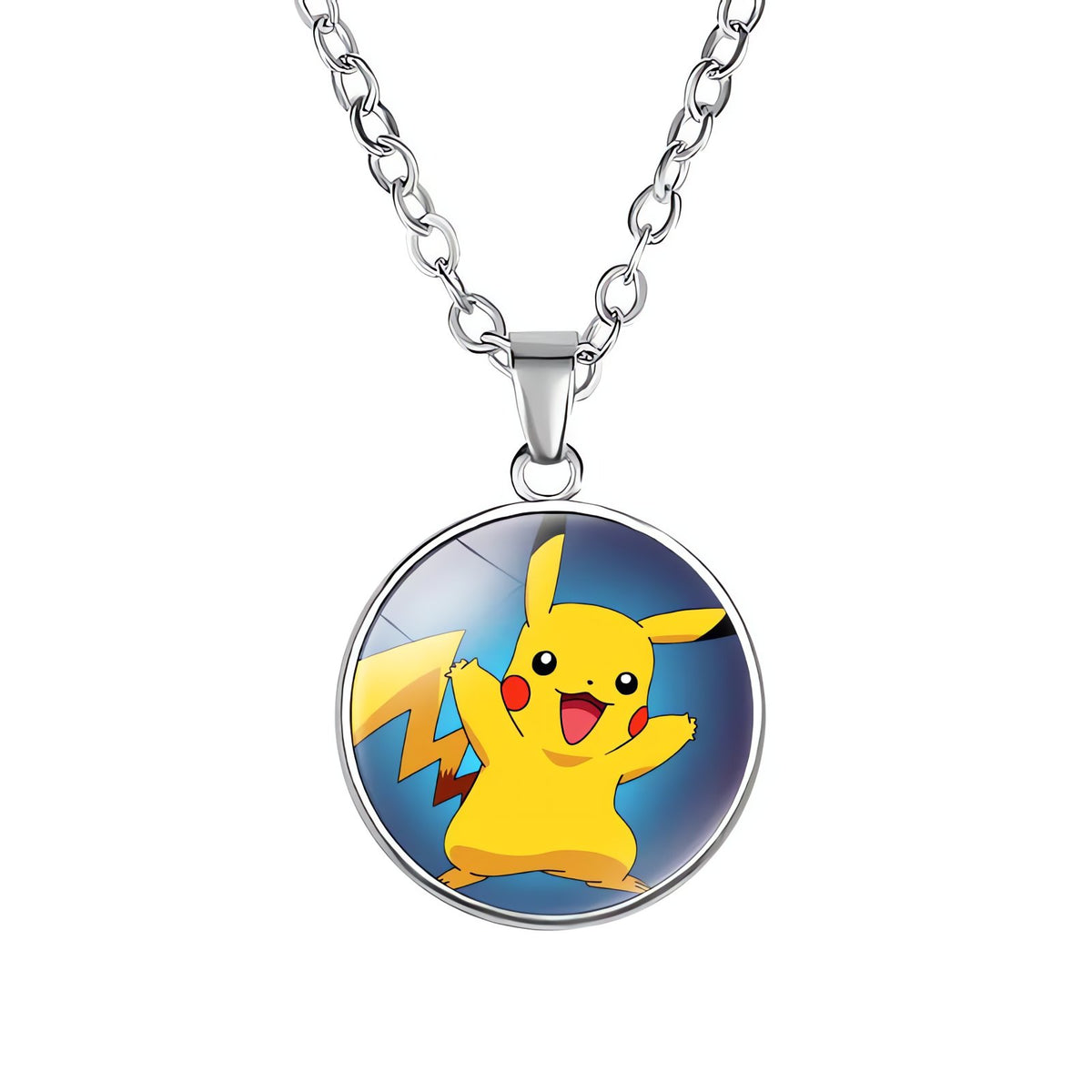 Pikachu necklace with round pendant