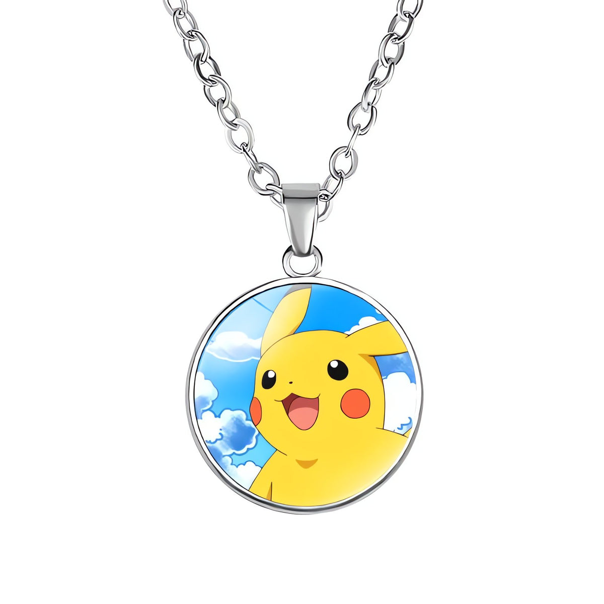 Pikachu necklace with round pendant – 05