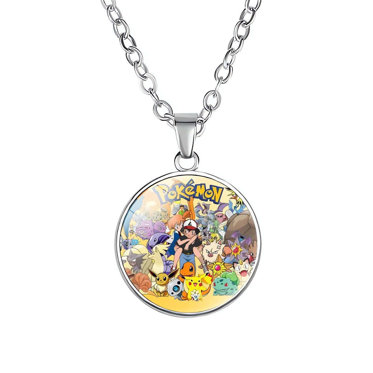 Pikachu necklace with round pendant – 07