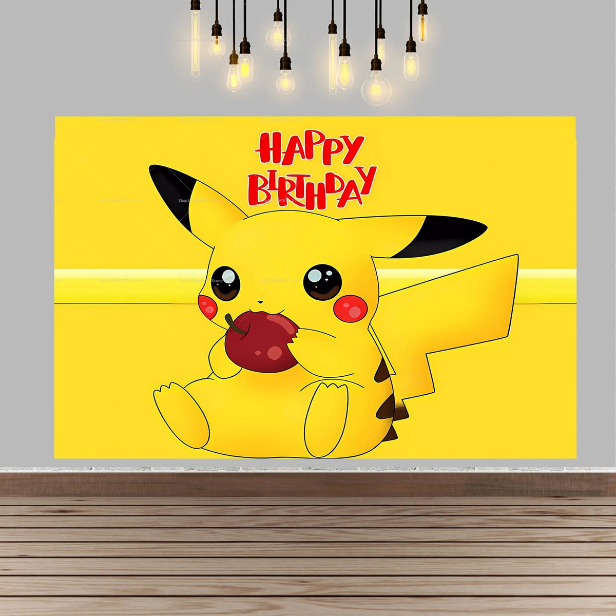 Pikachu party backdrop banner – Style 13