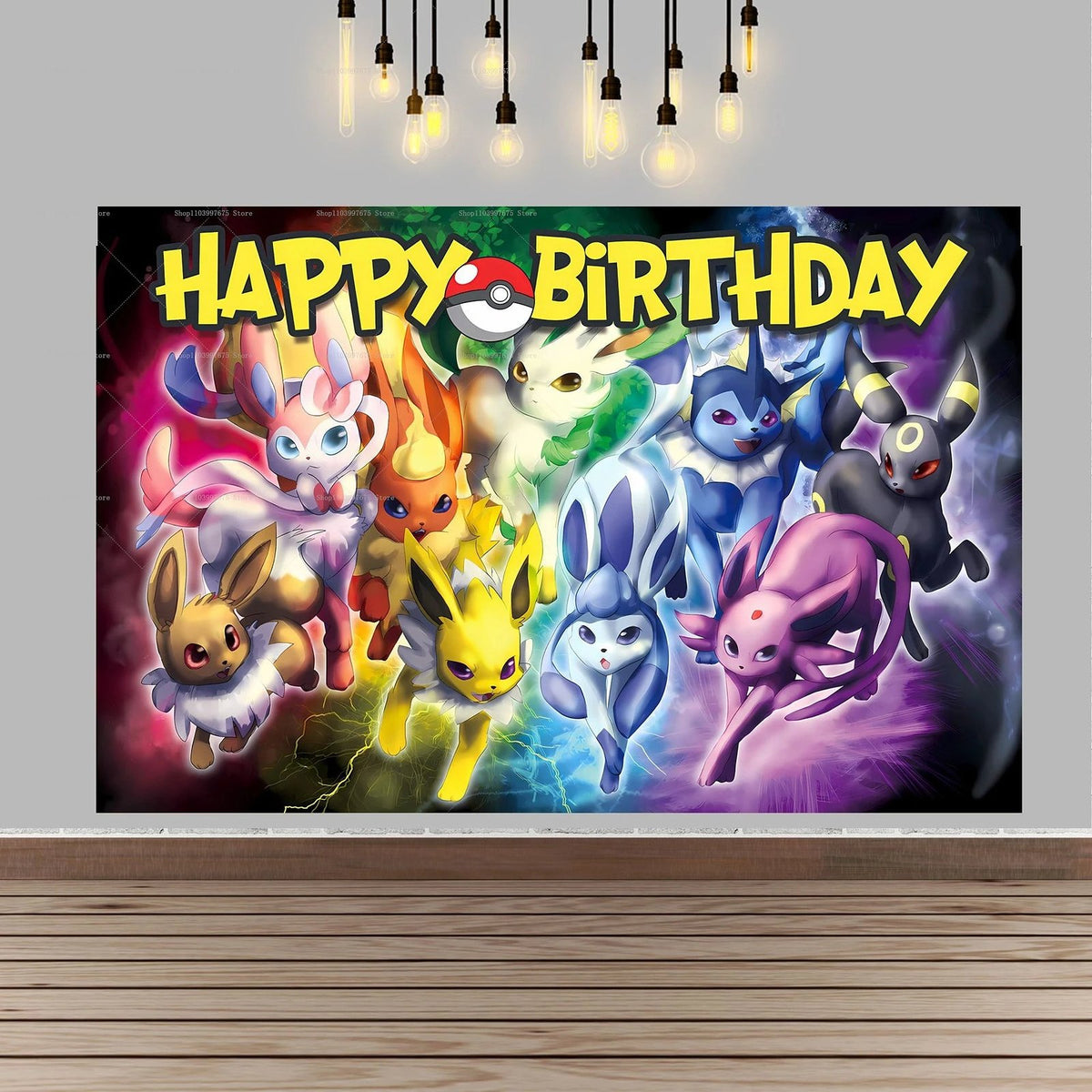 Pikachu party backdrop banner – Style 14