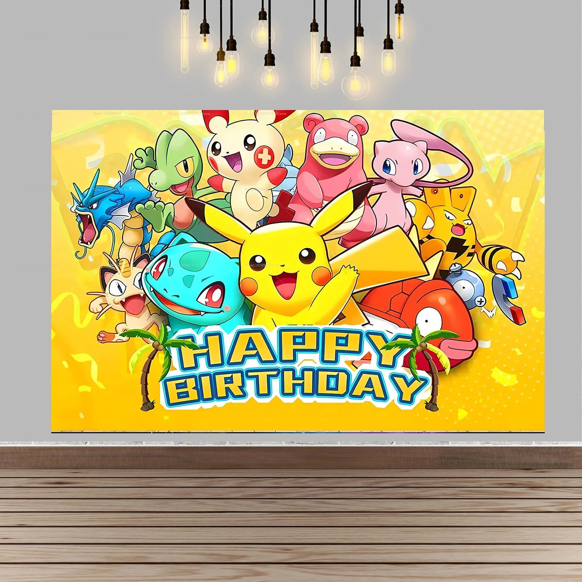 Pikachu party backdrop banner – Style 15