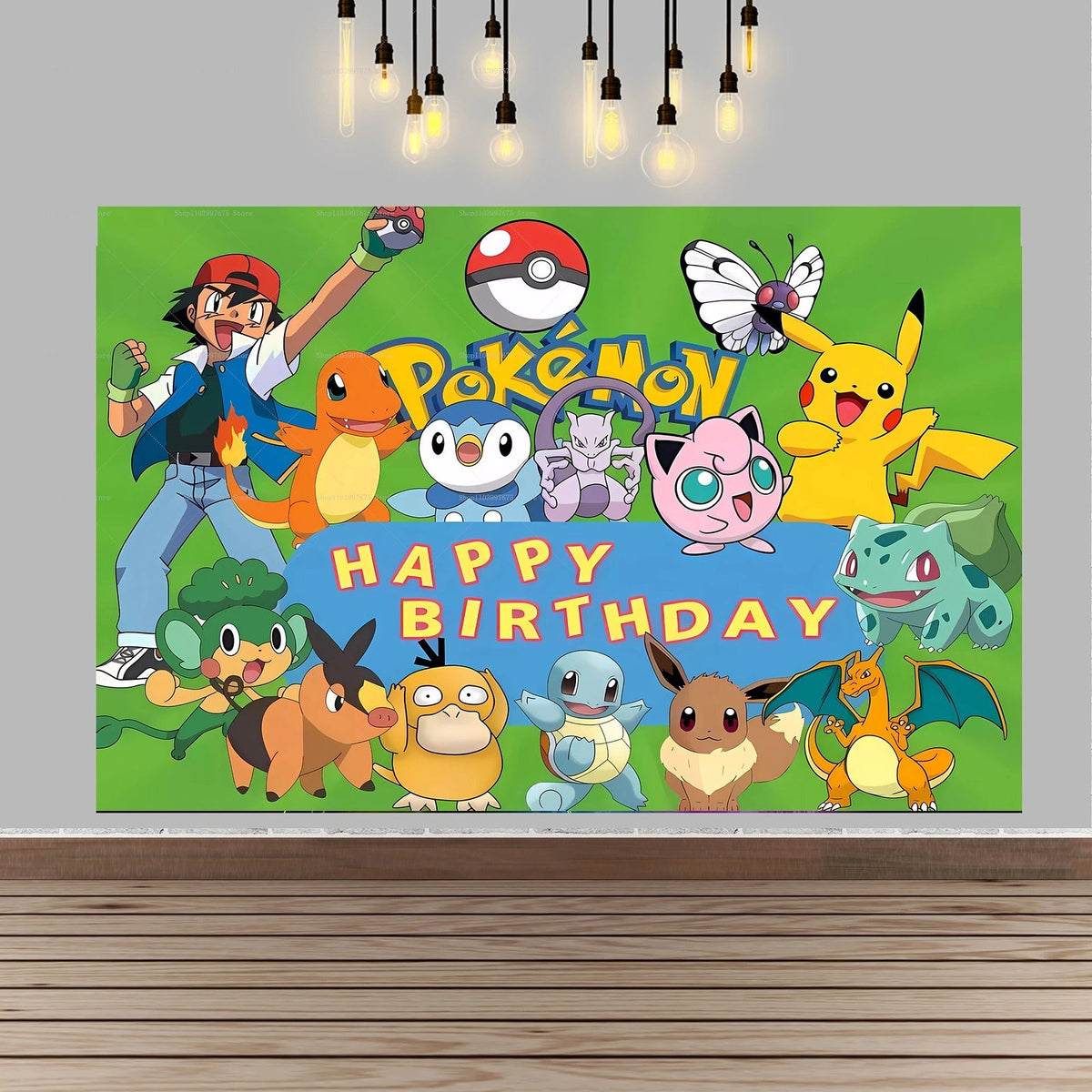 Pikachu party backdrop banner – Style 17
