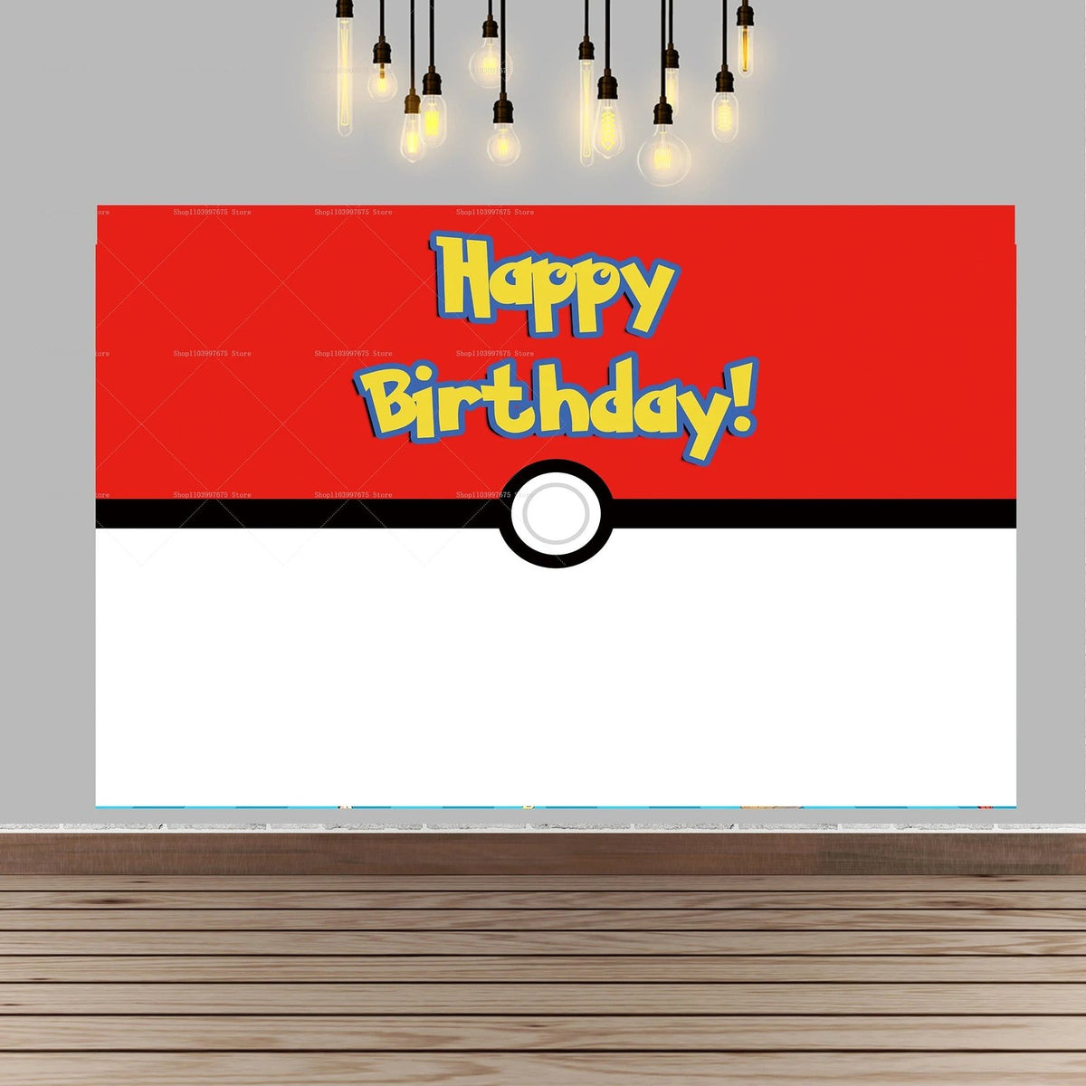 Pikachu party backdrop banner – Style 6