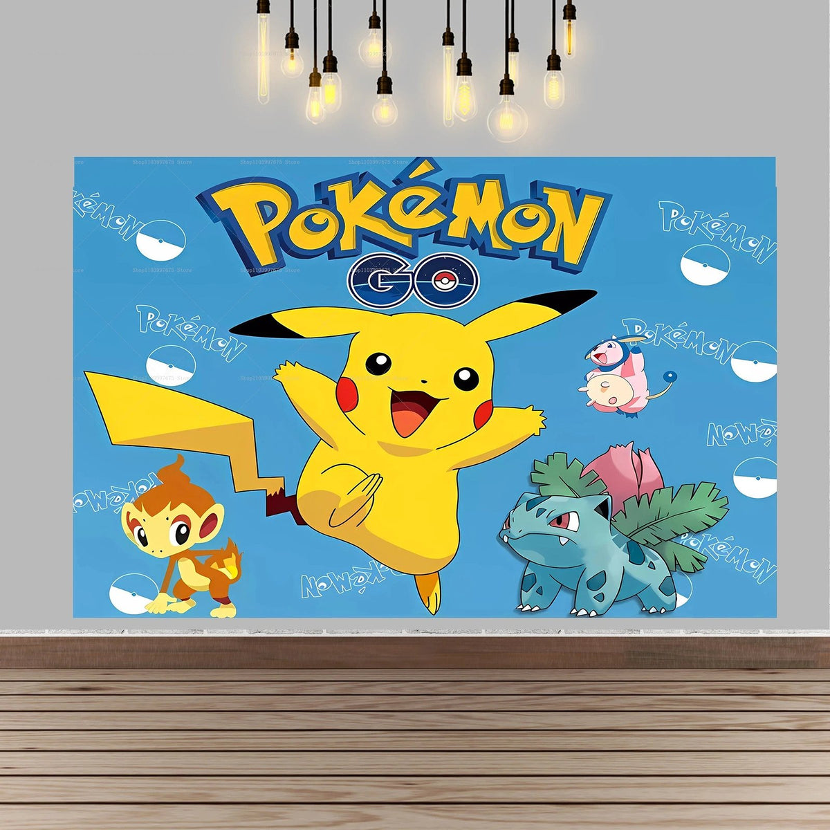 Pikachu party backdrop banner – Style 8
