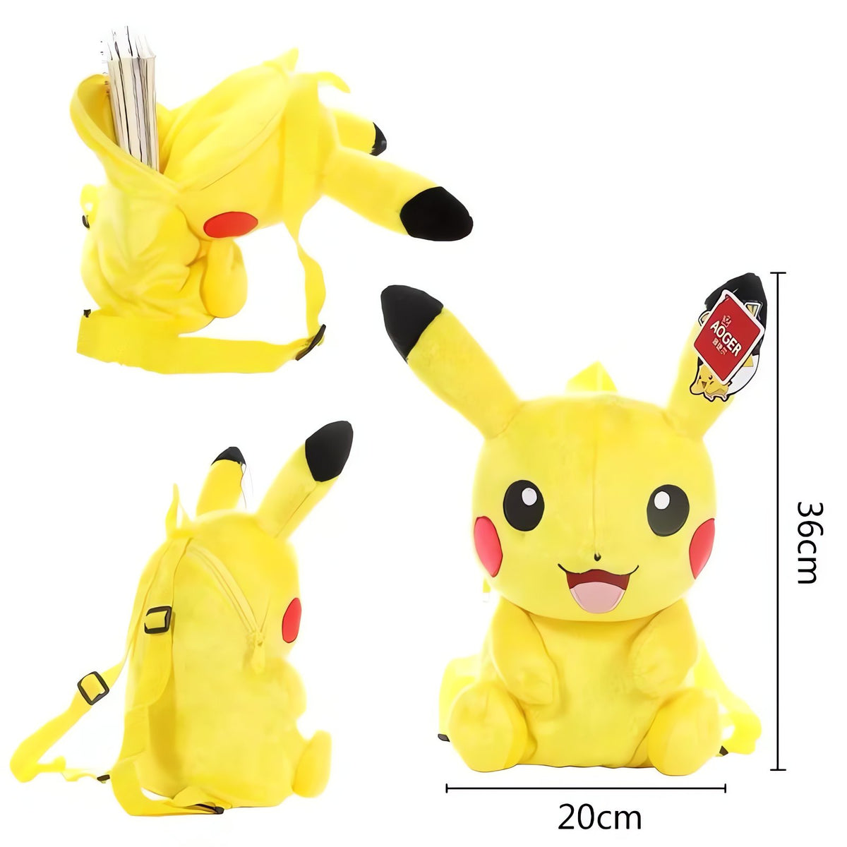 Pikachu plush backpack – photo 6