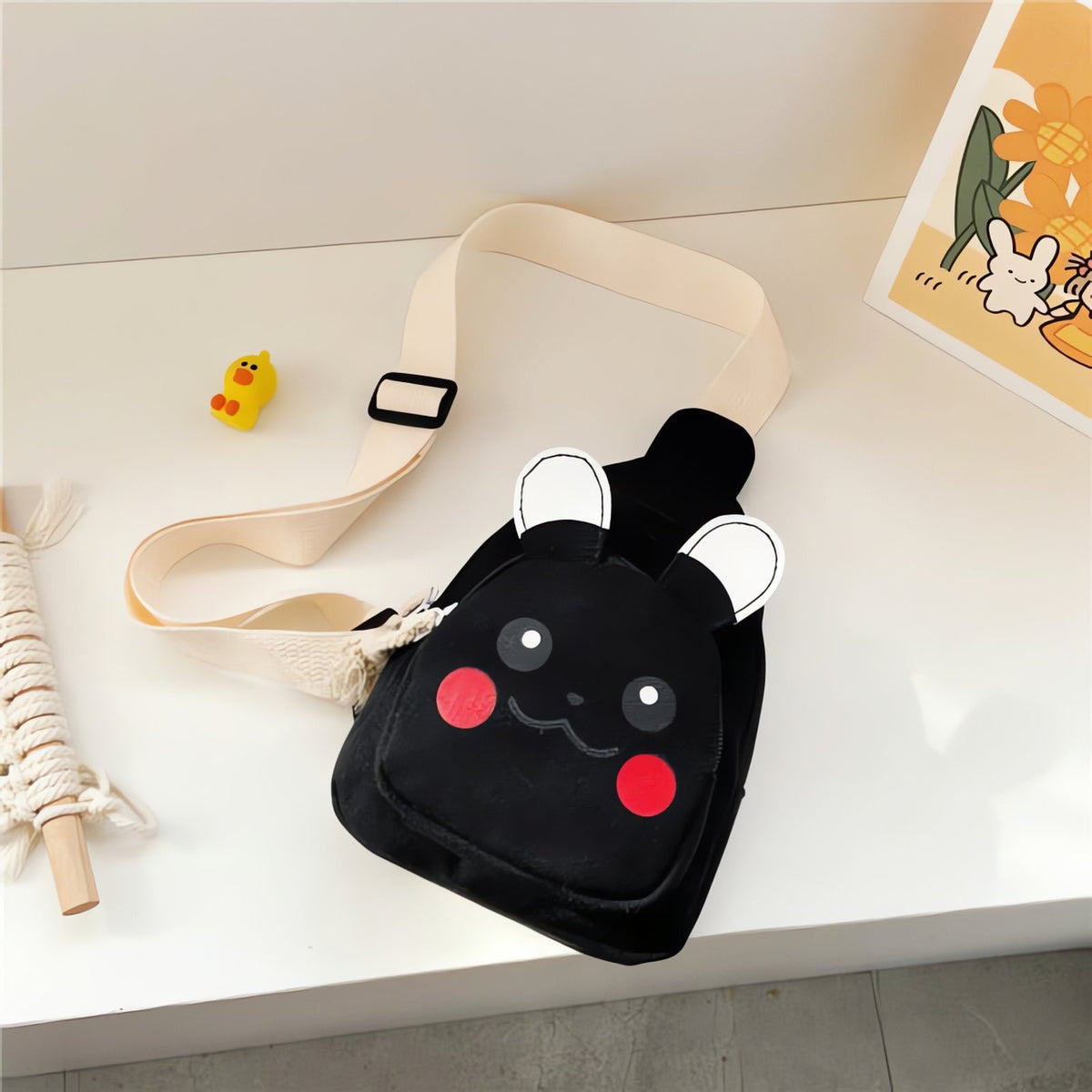 Pikachu shoulder bag – Black