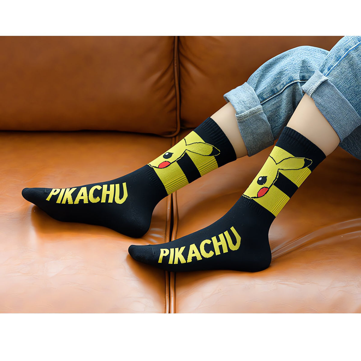 Pikachu print sports socks for adults – photo 12