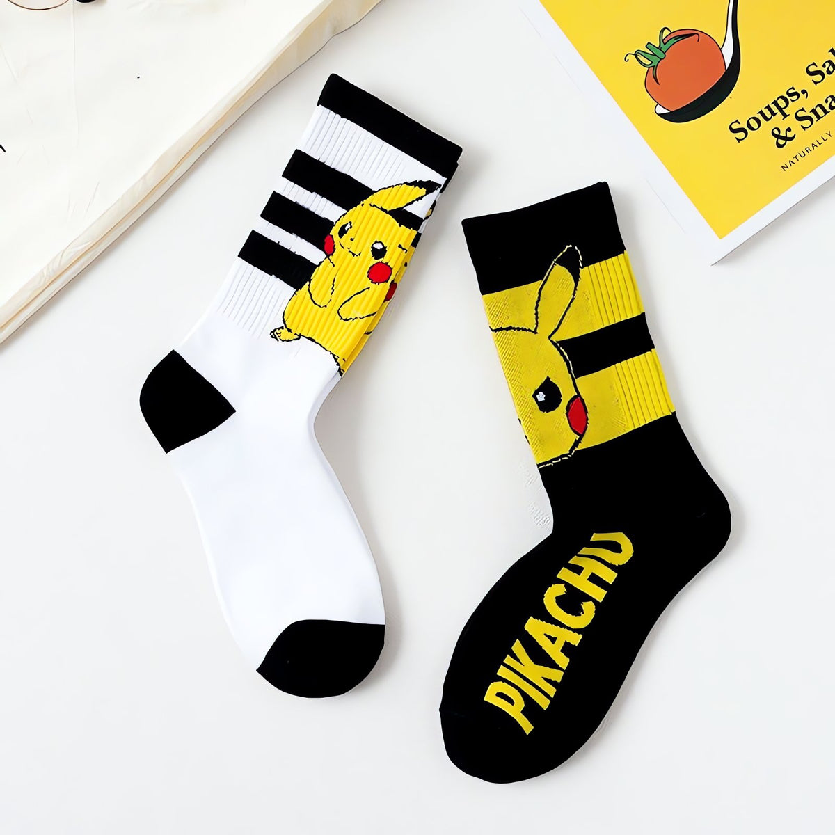 Pikachu print sports socks for adults – photo 15
