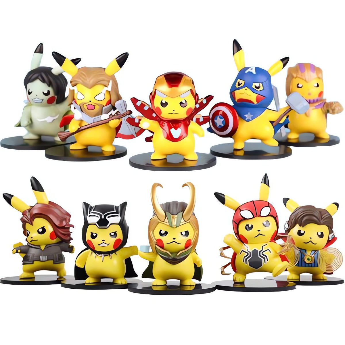 Pikachu superhero cosplay figure, 10cm