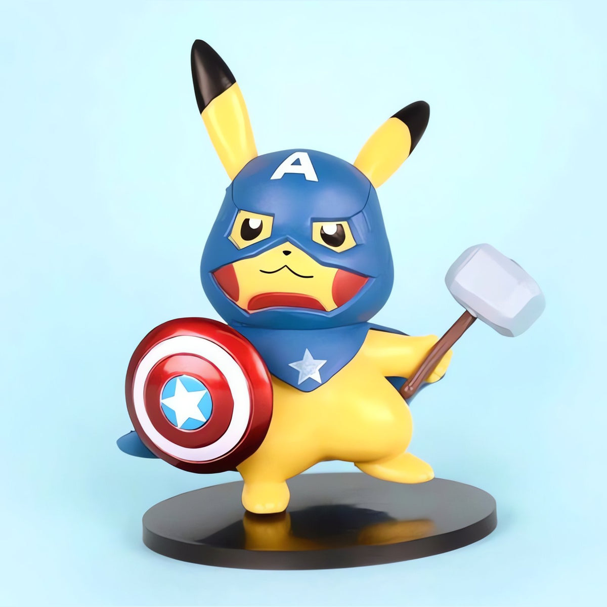Pikachu superhero cosplay figure, 10cm – Pikachu as Captain America
