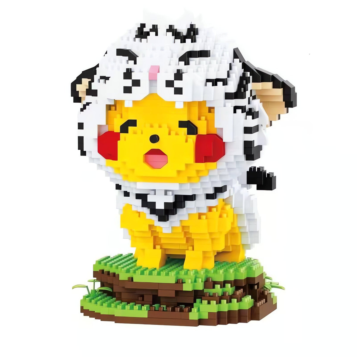 Pikachu in a tiger costume, 3D building set