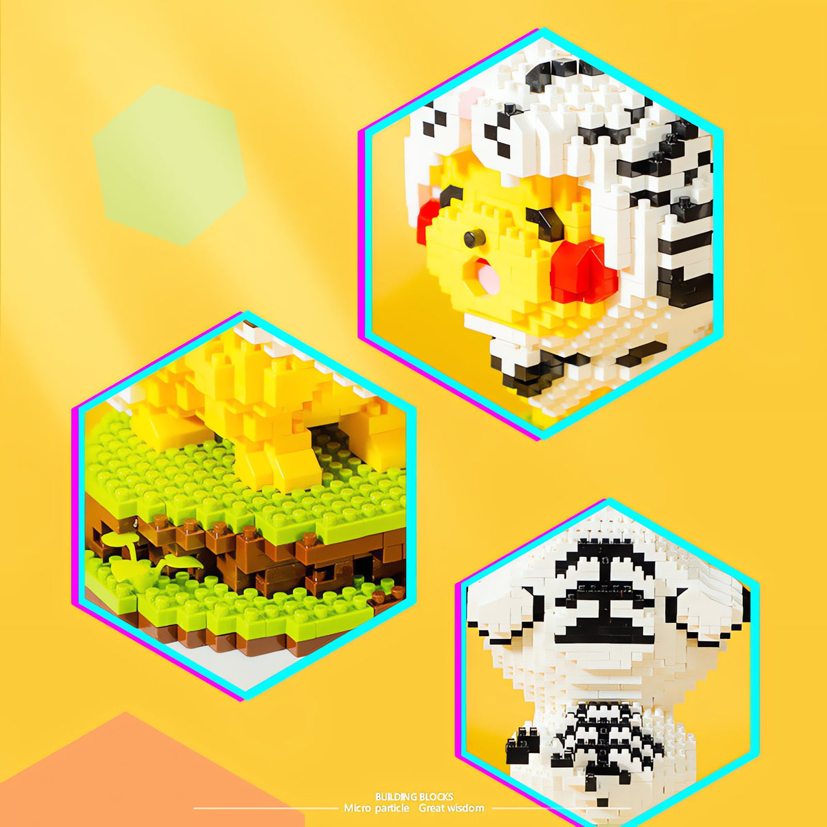 Pikachu in a tiger costume, 3D building set – photo 3