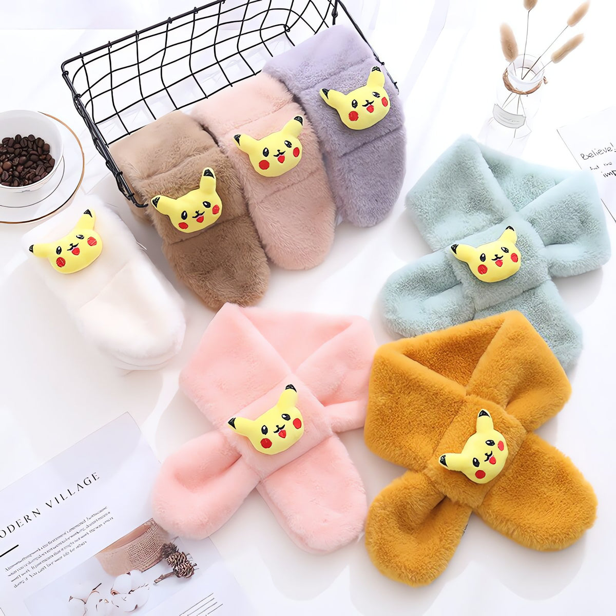Pikachu toddler fleece scarf – photo 14