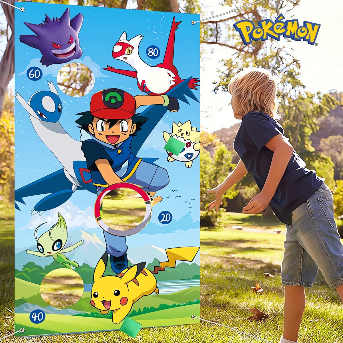 Pikachu toss game with hanging game wall – photo 2