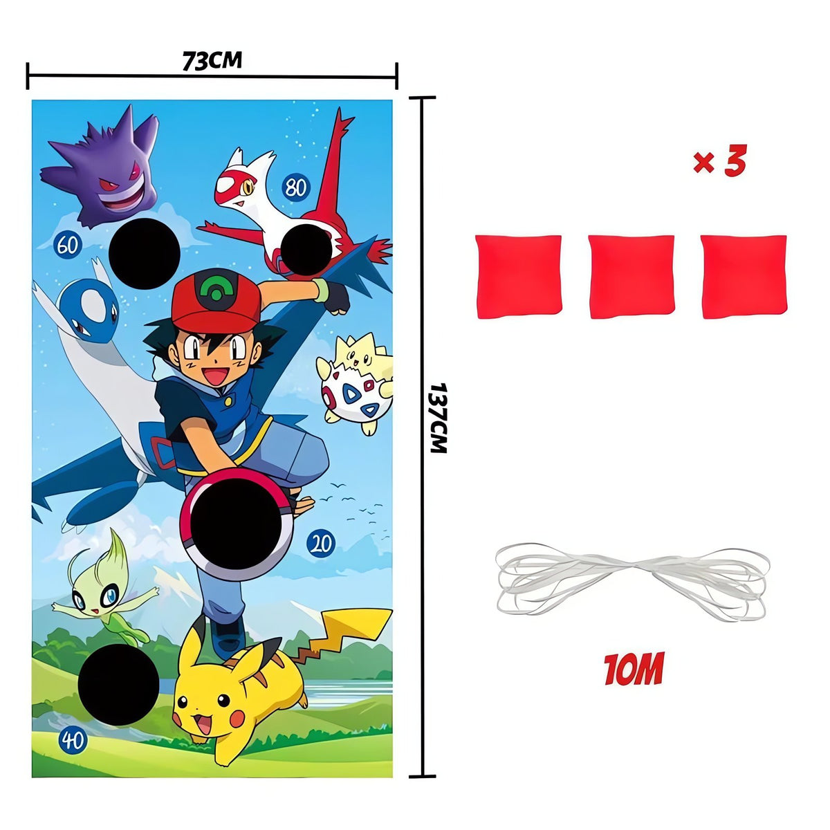 Pikachu toss game with hanging game wall – photo 3